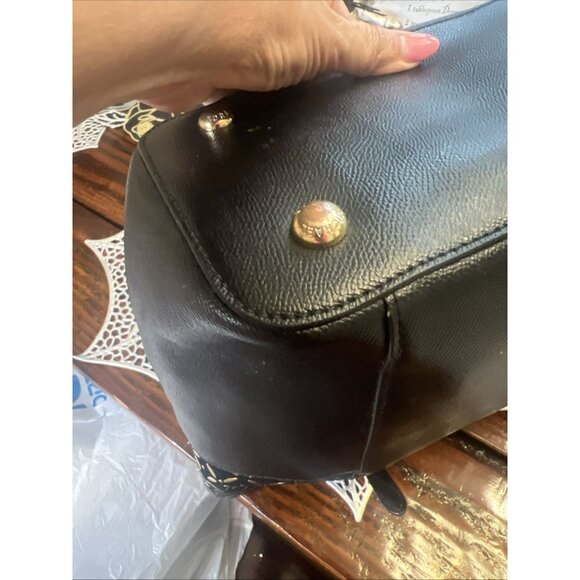 Michael Kors Leather Suede Black Jet Set Travel Tote Handbag Classic Purse - Picture 9 of 16